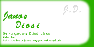 janos diosi business card